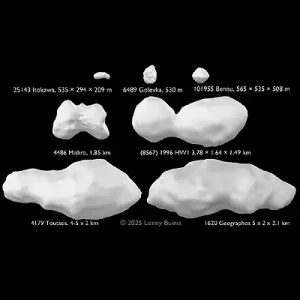 7 Small Planetoids Compared